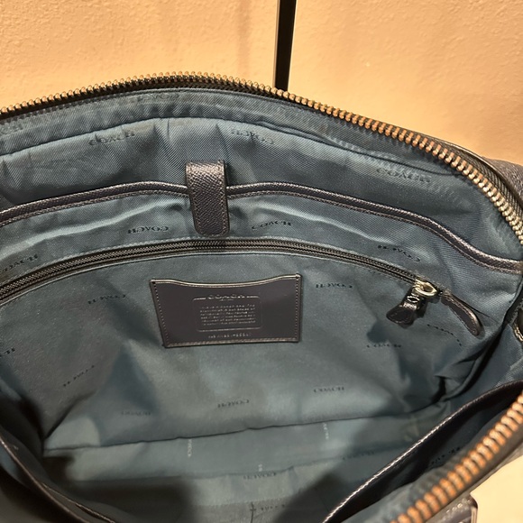 Coach Dark Navy Leather Briefcase - Picture 8 of 15